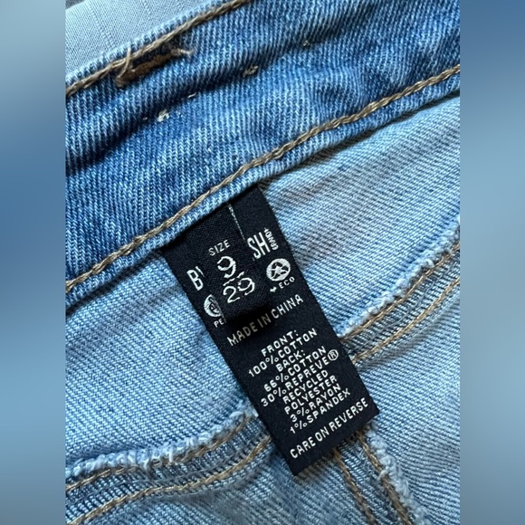 Rewash Distressed Jeans Light Wash Blue Denim 100% cotton - Picture 5 of 9